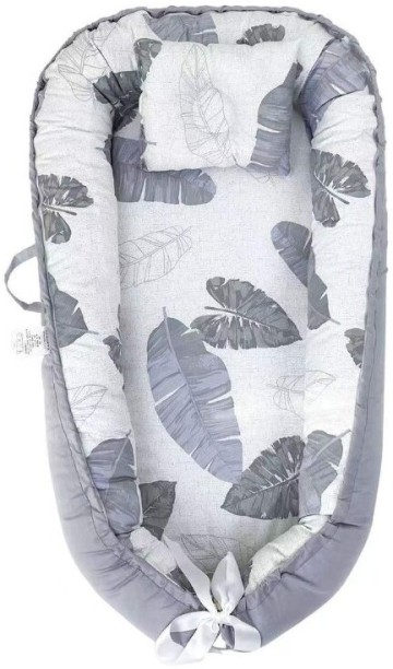 RandE Baby Nest,Baby Lounger Co-Sleeping Baby Bassinet for Bed Newborn Lounger - Large-leaves Bassinet