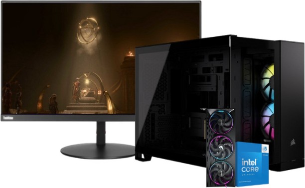 Corsair [CC PreBuilt Bundle] Liquid Cooled 2TB NVMe "VantaCore" Intel Core i5-14600K (32 GB RAM/Radeon RX 9070 XT Graphics/Windows 11 Pro/16 GB Graphics Memory) Microtower