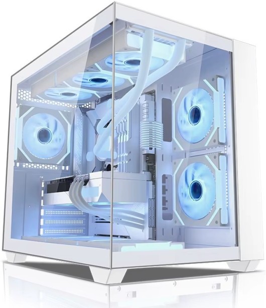 Twolikealot 240-White Plato Sea View Room Chassis Geforce 0 (0 MB RAM/0 Graphics/Windows 10 (64-bit)) Gaming Tower
