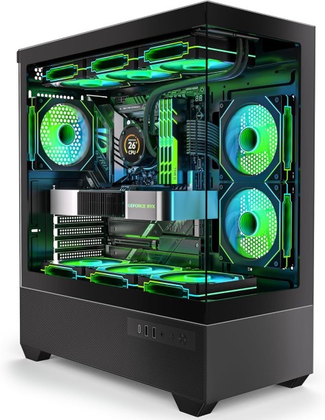 Twolikealot Black Fantasy A7 Mirage Sea View Room Chassis Mini 0 (0 MB RAM/0 Graphics/Windows 10 (64-bit)) Gaming Tower