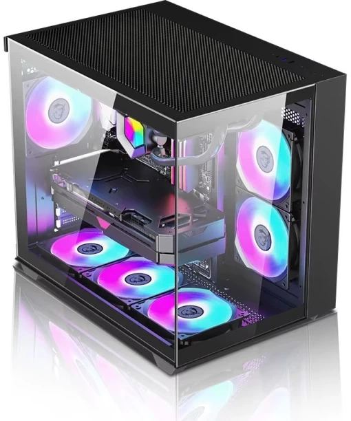 Twolikealot 240-Black Plato Sea View Room Chassis Geforce 0 (0 MB RAM/0 Graphics/Windows 10 (64-bit)) Gaming Tower