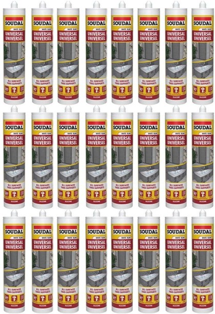 SOUDAL Universal Silicone Sealant White 270ML Exterior Liquid Crack Filler