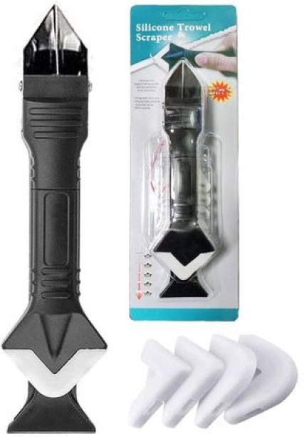 SA TRADE 3 in 1 Silicone Caulking Tools, Glass Glue Angle Scraper Exterior Mesh Crack Filler