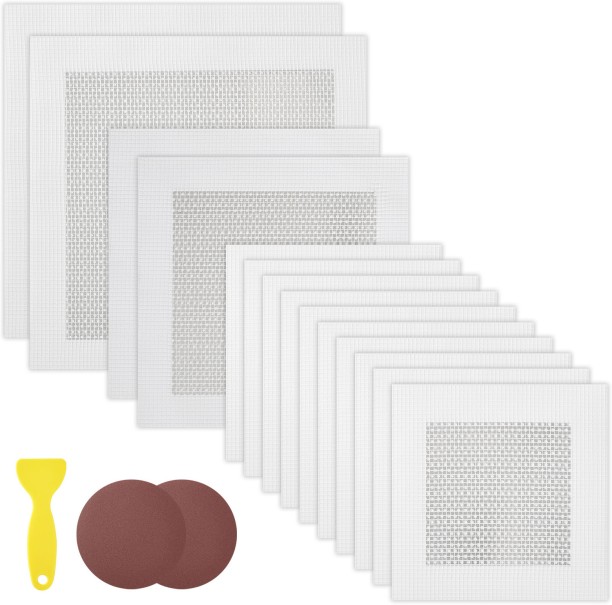 chenshia Self-Adhesive Drywall Repair Patch Kit – Multi-Size Aluminum Patches Interior, Exterior Mesh Crack Filler