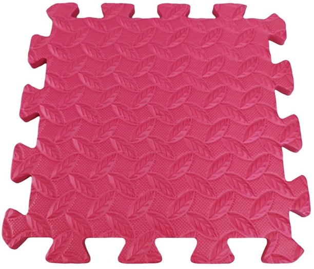 Umlozi Eva Foam Coloured Mat 6 Piece - 25cm x 25cm - Real Pink Plain Crib Toy and Play Gym