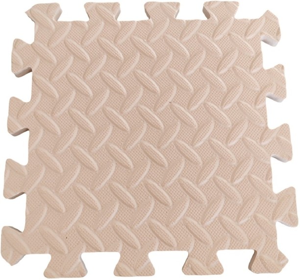 Umlozi Eva Foam Coloured Mat 6 Piece - 25cm x 25cm - Beige Plain Crib Toy and Play Gym
