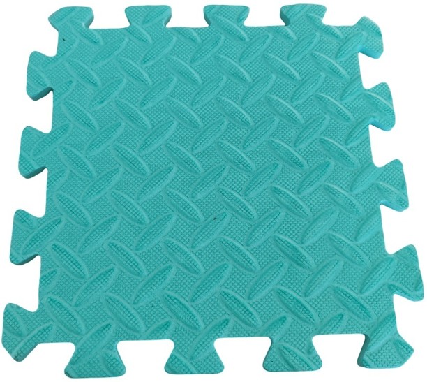 Umlozi Eva Foam Coloured Mat 6 Piece - 25cm x 25cm - Turquoise Plain Crib Toy and Play Gym