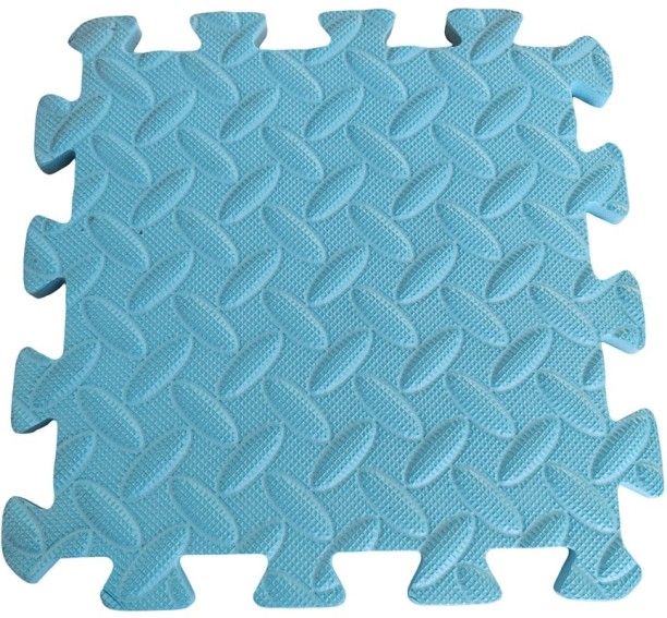 Umlozi Eva Foam Coloured Mat 6 Piece - 25cm x 25cm - Blue Plain Crib Toy and Play Gym