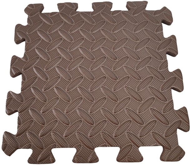 Umlozi Eva Foam Coloured Mat 6 Piece - 25cm x 25cm - Brown Plain Crib Toy and Play Gym