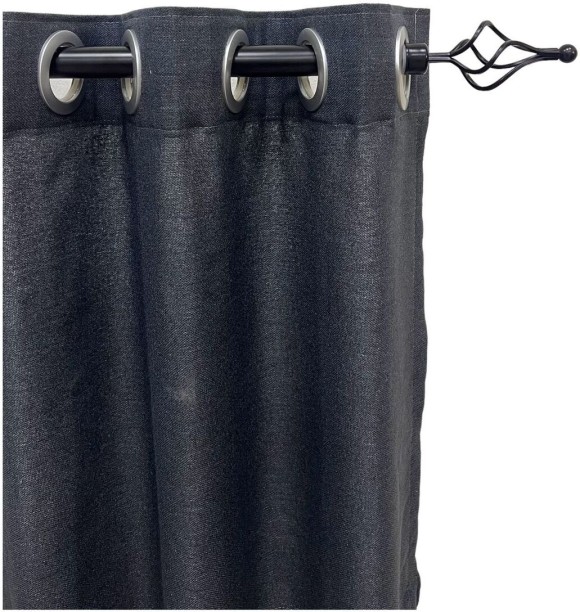 SMTE Black Curtain Rods (2 m x 30 cm)