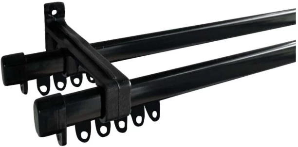 Finishing Touches Black Curtain Rods (25.1 cm x 1.1 cm)