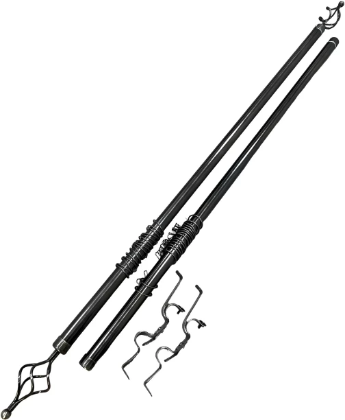 SMTE Black Curtain Rods (30 cm x 30 cm)