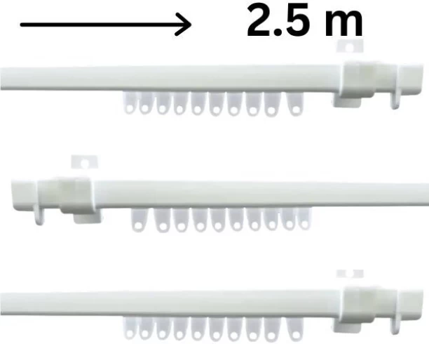 Finishing Touches White Curtain Rods (251 cm x 5.5 cm)