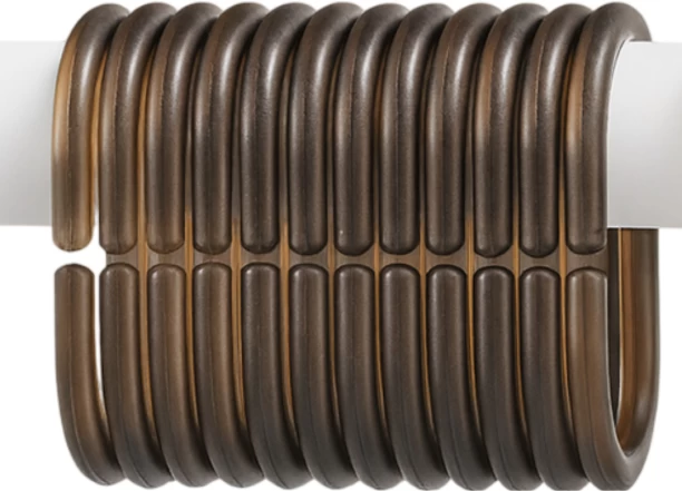 Bathlux Black Curtain Rings (20 cm x 20 cm)