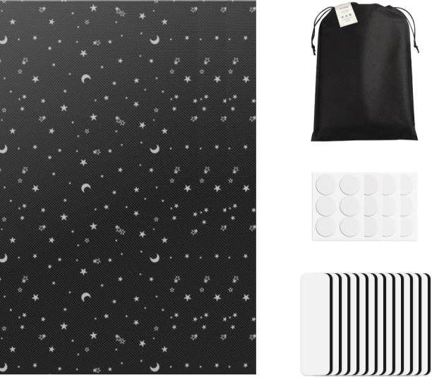 chenshia Portable Blackout Curtain Shade – Large, Light-Blocking Window Cover for Baby Room, Bedroom, Travel & Home Theater Blackout (145 cm x 300 cm) Polyester Curtain