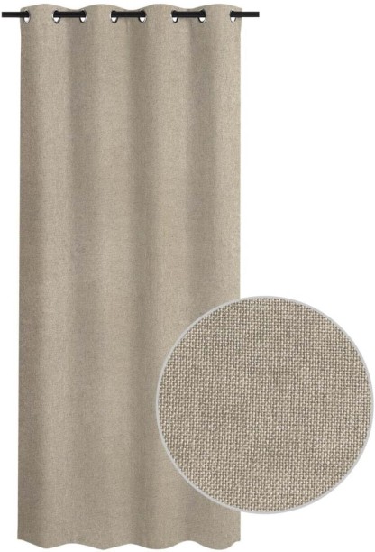 Republic Umbrella Linen Blend Eyelet Curtain Room Darkening (140 cm x 225 cm) Linen Blend Curtain