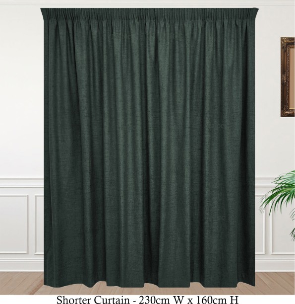 Matoc Designs Matoc Curtain Blackout Dark Green Taped 230cm W x 160cm H Blackout (230 cm x 160 cm) Blends Curtain
