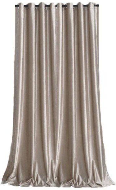 SMTE Readymade 230x140 Blackout Velvet Eyelet Curtain Blackout (140 cm x 230 cm) Velvet Curtain