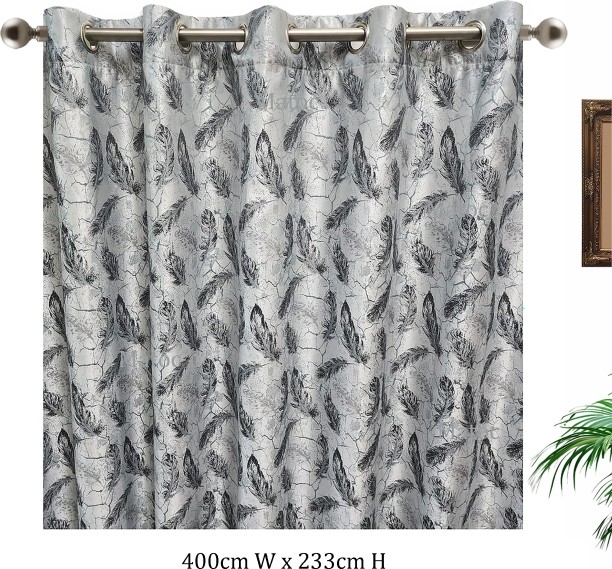 Matoc Designs Curtain - Feather Grey - Eyelet - 400cm W x 233cm H Room Darkening (400 cm x 233 cm) Blends Curtain