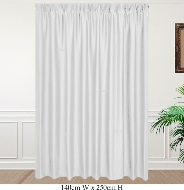 Matoc Designs Curtain Blockout Shimmer Ice Taped 140cm W x 250cm H Blackout (140 cm x 250 cm) Blends Curtain
