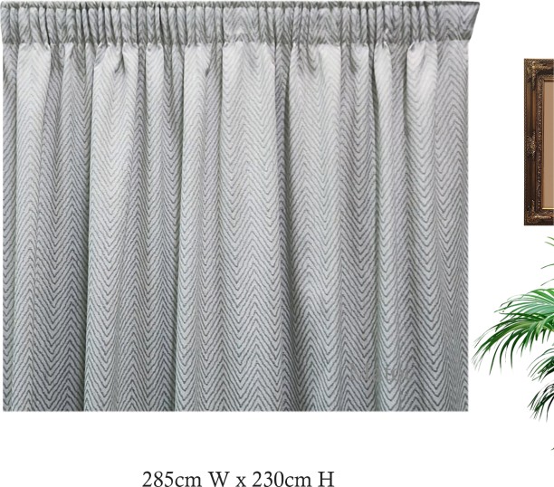 Matoc Designs Curtain Classique Chevron Duck Egg Taped 285cm W x 230cm H Room Darkening (285 cm x 230 cm) Blends Curtain