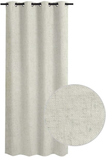 Republic Umbrella Linen Blend Eyelet Curtain Room Darkening (140 cm x 225 cm) Linen Blend Curtain