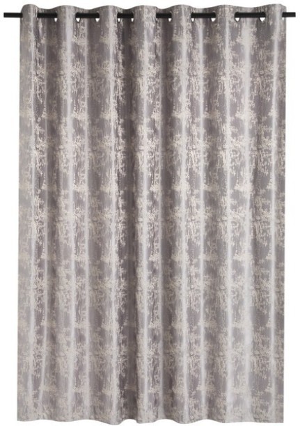 Charms Nandi Eyelet Curtain - Silver (2300 x 2230mm) Blockout (230 cm x 223 cm) Blends Curtain
