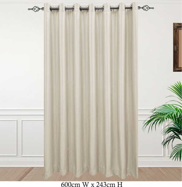 Matoc Designs Curtain Blockout Shimmer Cream Eyelet 600cm W x 243cm H Blackout (600 cm x 243 cm) Blends Curtain