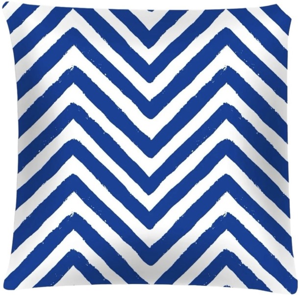 Wardrobenthings Plush Blue Luxury Continental Cushion Covers - 60cm x 60cm (Ziggy Blue) Printed Cushions & Pillows Cover