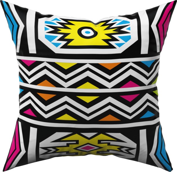 MoTso Designed Ndebele African Print Square Cushions Geometric Cushions Cover