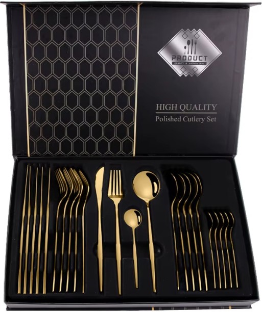 Generic Cutlery Set Gold Stainless Steel Flatware Spoon Set Stainless Steel Cutlery Set