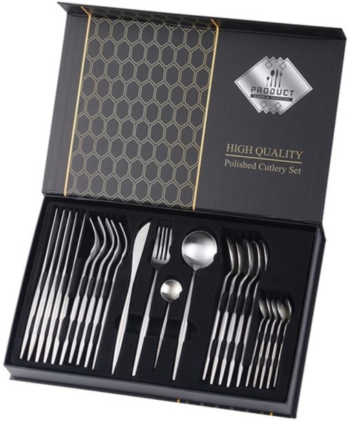 jozi trade 24 Piece Stainless Steel Cutlery Set Iron Cutlery Set