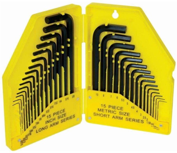 Tork Craft 30 Piece Allen Key Set Metric & Imperial Sizes Bolt Cutter