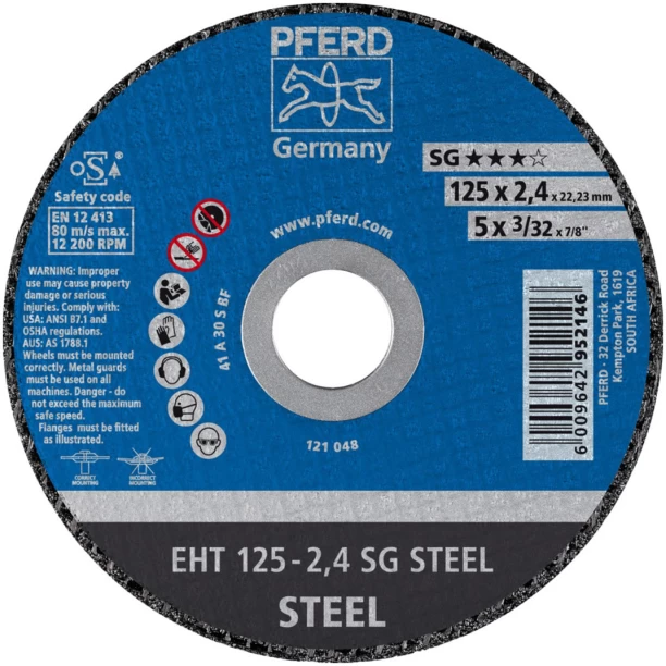 Pferd Cutting Disc Flat Steel 125mm X 2.4mm SG Steel Cutter