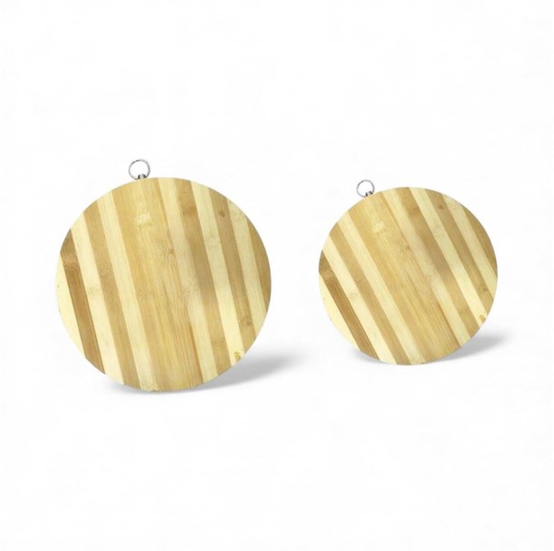 round chopping board set SBSLHs large and medium Bamboo Cutting Board