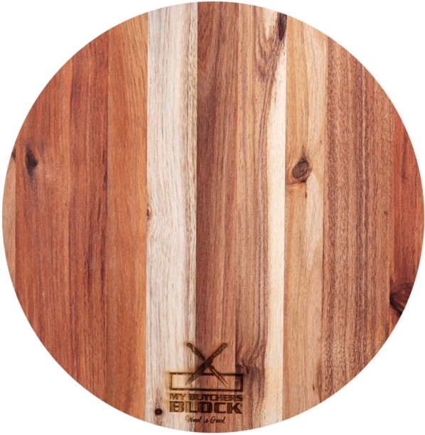 My Butchers Block Wooden Round Tray Wooden Cutting Board