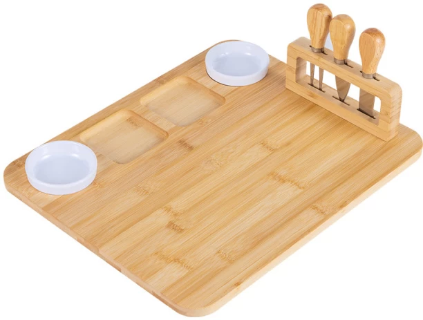 Decorum & Co Bamboo Cheese Board Set Bamboo Bread Board