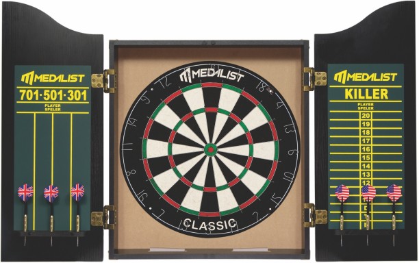 Medalist Dartboard & Cabinet Combo Steel Tip Dart