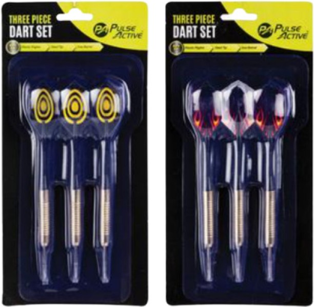 Pulse Active 2 Pack of 3 Darts Set Steel Tip Dart