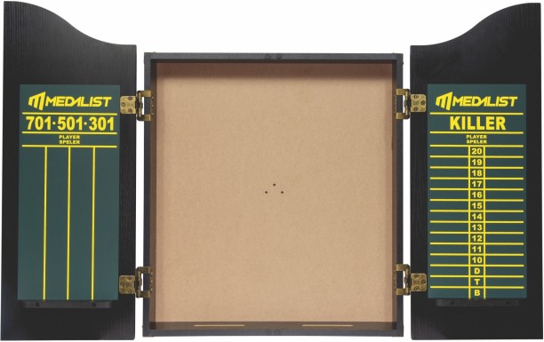 Medalist Wooden Dartboard Cabinet - Dark Steel Tip Dart