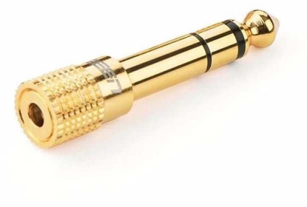 UGREEN Audio Adapter 3.5 m 20503 6.mm Male To Female Audio Adapter With Gold-Plated Connectors And Connect Headphones To Audio Devices With 6.3mm Port - Gold Colour