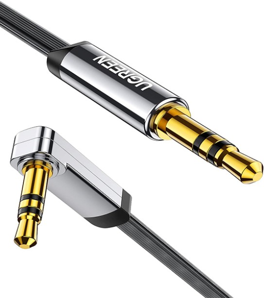 UGREEN 3.5mm Jack To 3.5mm Jack 1.5 m AV119-10598 3.5mm Male-to-Male 90° Right Angle Flat Audio Cable