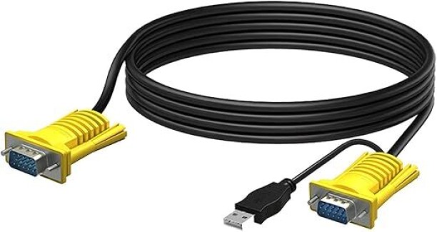 PressPlay Tech 1.5 m 2 in 1 VGA KVM USB Keyboard-Mouse Cable