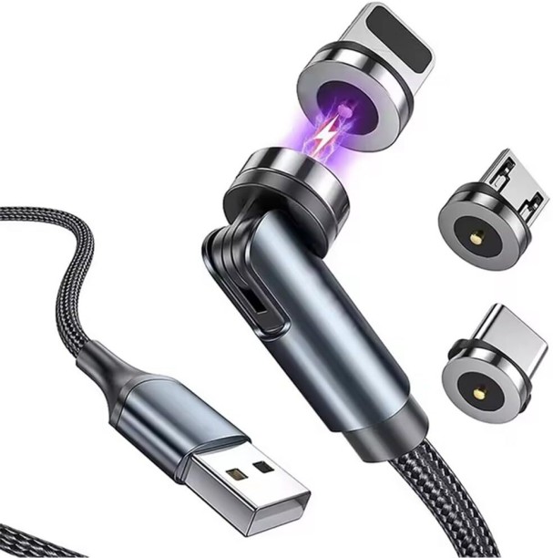 Flycross 3.5mm Jack To USB Type C 2 m 540° Rotating Magnetic Charging Cable 3.3ft