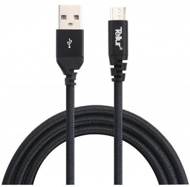 TELLUR USB Type A To Micro USB 1 m Data Cable USB Micro Kevlar - Black