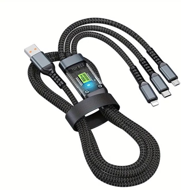 TDY B12 USB Type C To 3-in-1 Cable 1.2 m 3in1 Data Cable 100 W