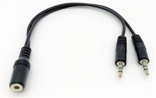 AP-LINK Audio Adapter 1.5 m 3.5mm Audio Y Splitter Cable, Female to Dual Male Auxiliary Adapter, Black
