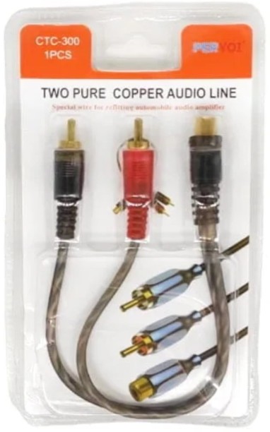 PERVOI 3.5mm Jack To 2 RCA Male 0.1 m UKN713