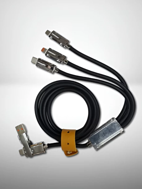 HA SA USB Type C To 3-in-1 Cable 1.2 m 3-in-1 Type-C/ USB to Apple+Type-C+Micro Fast Charging Cable 1.2m 120W