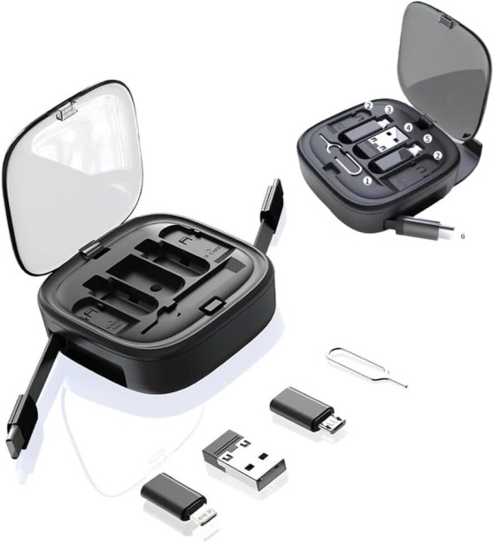 Flycross USB Type C To USB Type C 1.5 m 6-in-1 USB adapter retractable charging cable set